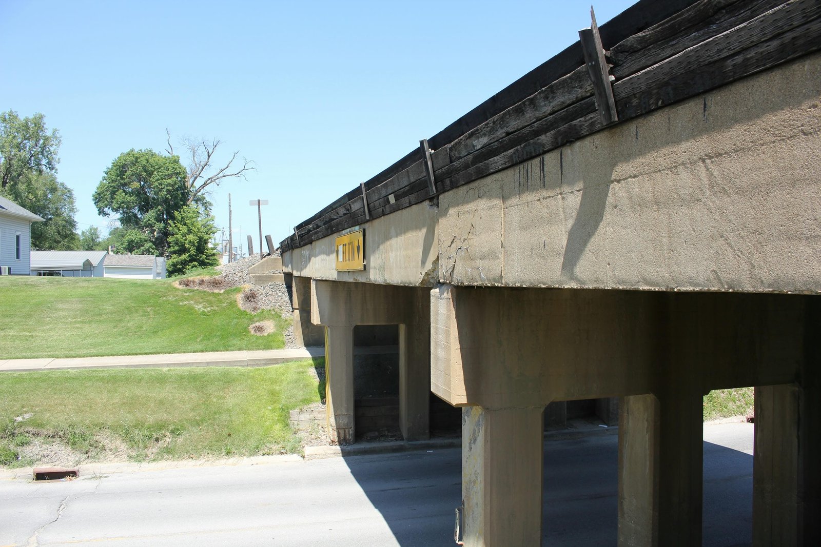 Looking north